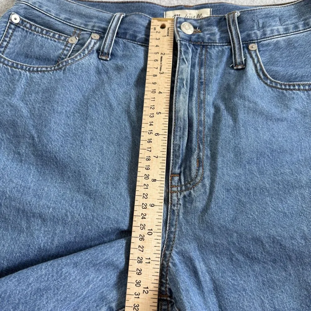 Madewell High Rise Long Denim Shorts Women Size 30